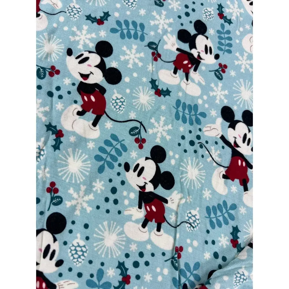 Little Sleepies Disney Mickey Mouse Winter Wonderland Bamboo Pajama Set 5/6